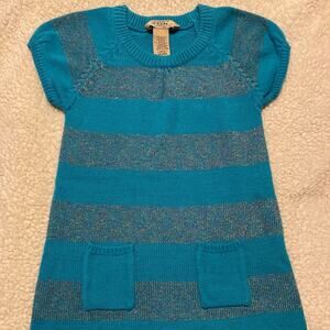 Arizona Blue and Silver Strip Sweater Dress 6